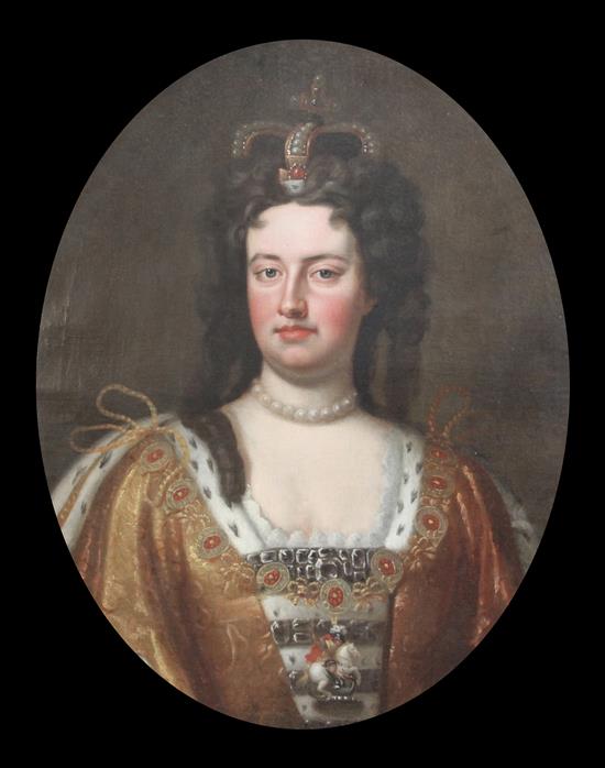 After John Closterman (1660-1713) Portrait of Queen Anne 30.5 x 24.5in.